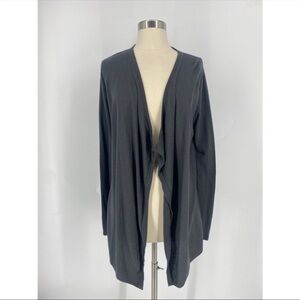 Ann Taylor Viscose Cashmere Blend LongLine Open Front Cardigan